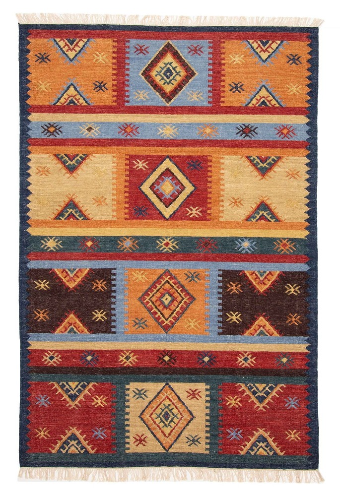 Vintage 5'3" x 8'1" Traditional Wool Hand Woven Oriental Area Rug