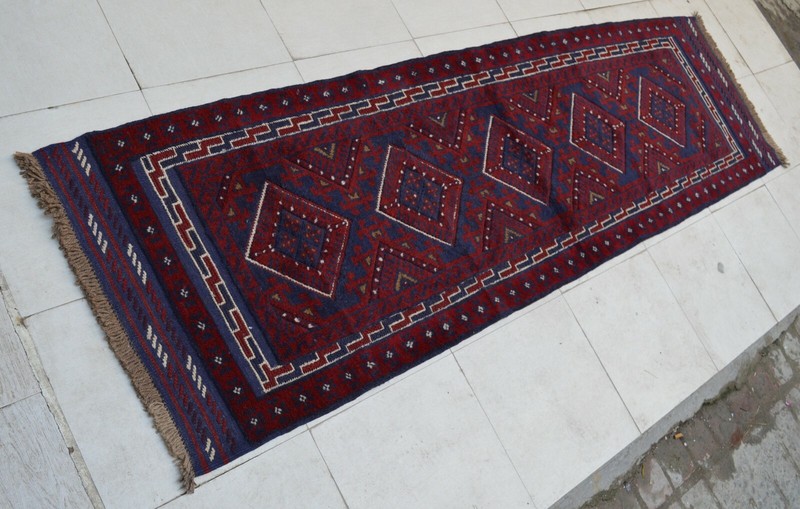 2'4 x 8'1 ft Handmade afghan tribal mushvani wool runner rug, hallway runner rug gallery