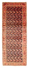 Vintage Hand-knotted Runner Rug 3’7″ x 9’8″ Traditional Oriental Wool Carpet