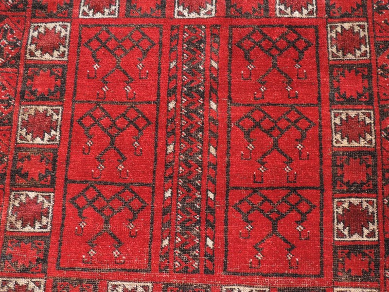 4x7ft. Semi Antique Handmade Afghan Sulamani Wool Rug gallery