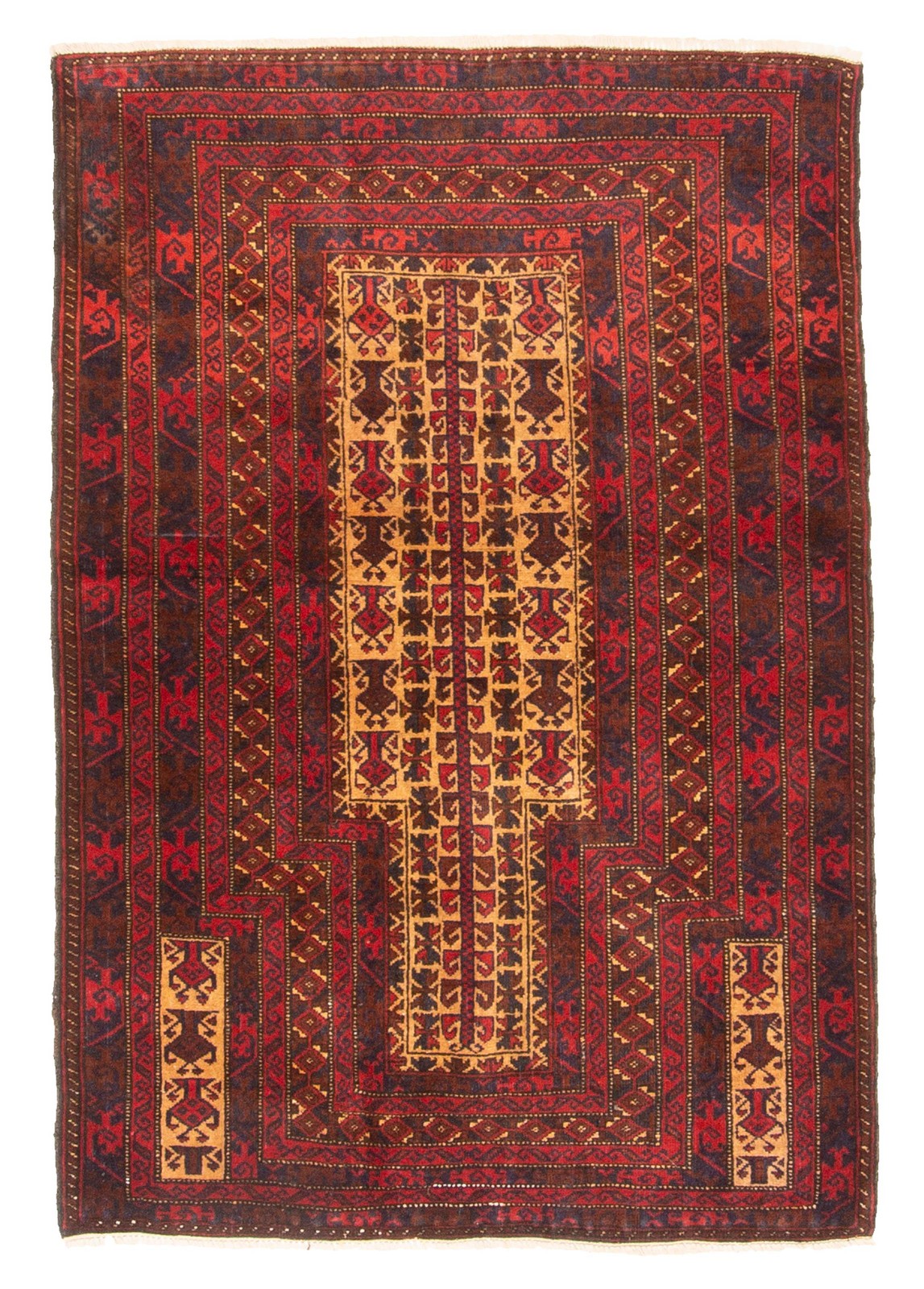 Traditional Vintage Hand-Knotted Area Rug 3'2" x 4'6" Oriental Wool Carpet gallery