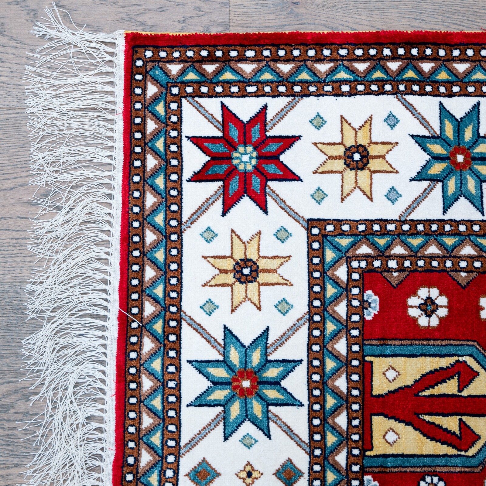 "Chelebi" Raspberry red silk carpet gallery