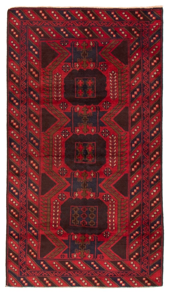 Traditional Vintage Hand-Knotted Oriental Carpet 3'9" x 6'1" Wool Area Rug