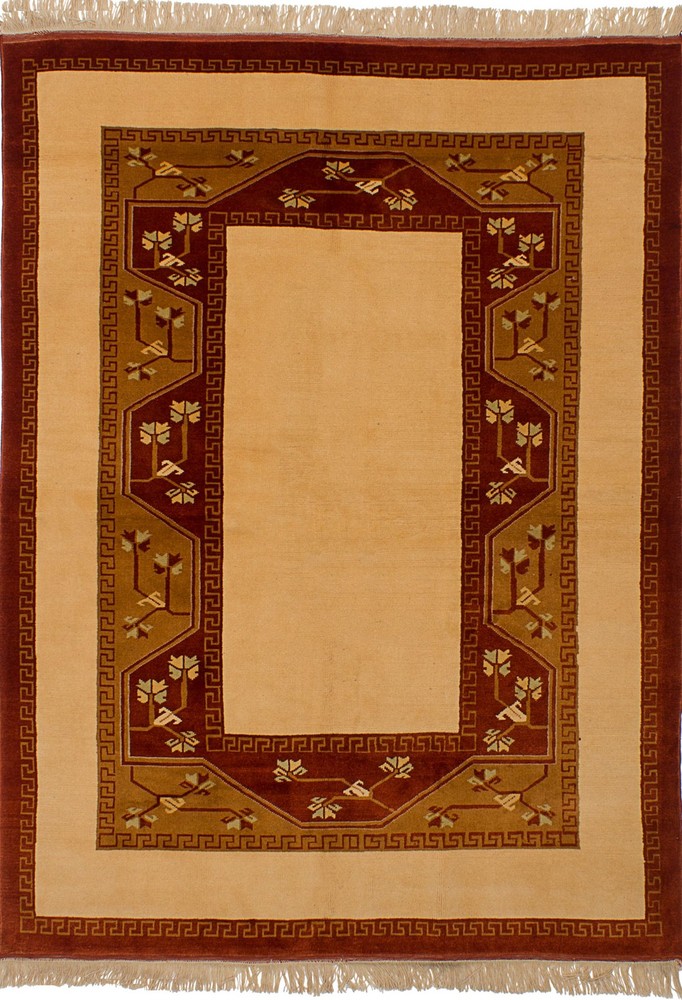 Traditional Vintage Hand-Knotted Carpet 5'9" x 8'6" Wool Area Rug