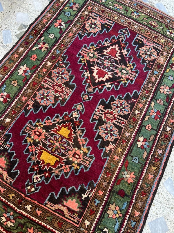 COLLECTORS' ITEM Antique Stunning Natural Vegetable Dye Shirvan Caucasian Carpet gallery