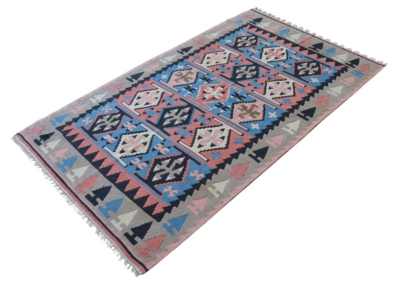 3x6 ft Rug OUSHAK RUG Hand Woven Vintage Turkish Kilim Rug Flat Weave Area Rug gallery