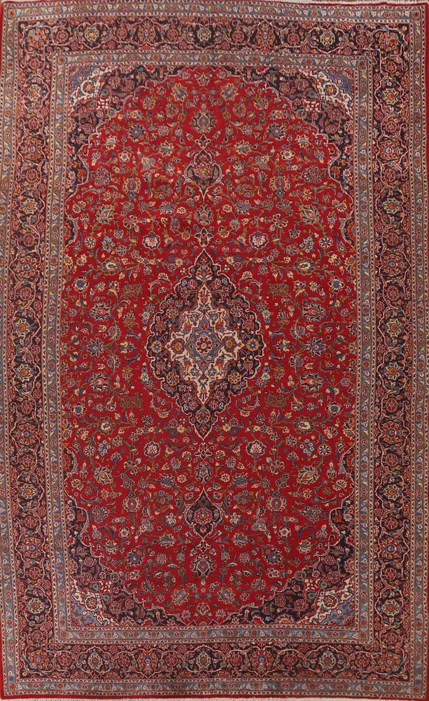 Large Traditional Red Area Rug 10x16 Ft Handmade Medallion Oriental Wool Carpet