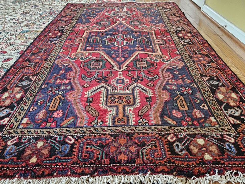4.2 x 6.5 ANTIQUE KAZAK VINTAGE HERIZ RUG CAUCASIAN SERAPI OUSHAK SHIRVAN KULA gallery