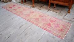 Turkish Runner Rug, Hand Made Rug, Tribal Wool Rug, Ethnic Runner Rug 2 x 12 ft