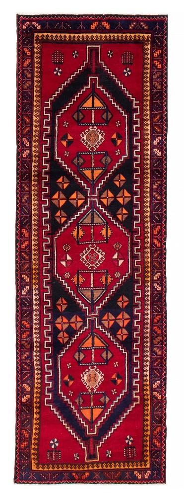 3'9" x 9'10" Vintage Hand-knotted Runner Rug Traditional Oriental Wool Carpet