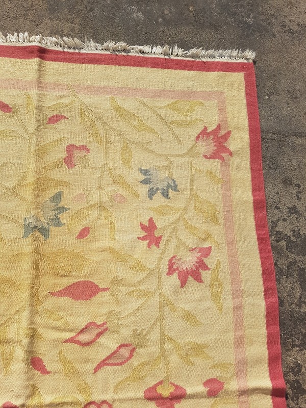 Vintage Traditional Handmade Beautiful Floral Kilim Floor Rug Carpet 236x164 cm gallery