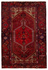 Vintage 4’1″ x 6’1″ Traditional Hand Knotted Vegetable Dye Wool Area Rug