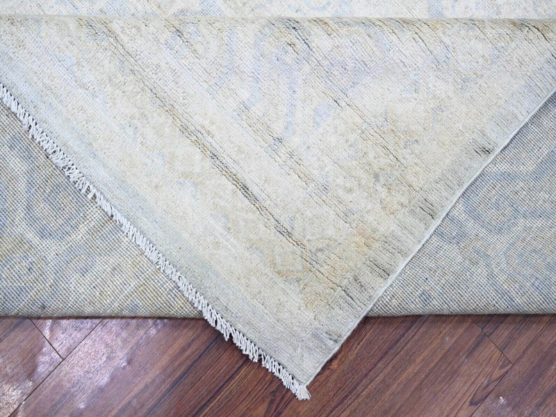 11'9"x14'3" Ice Gray, Wool Hand Knotted, All Over Medallions, Oriental Rug gallery
