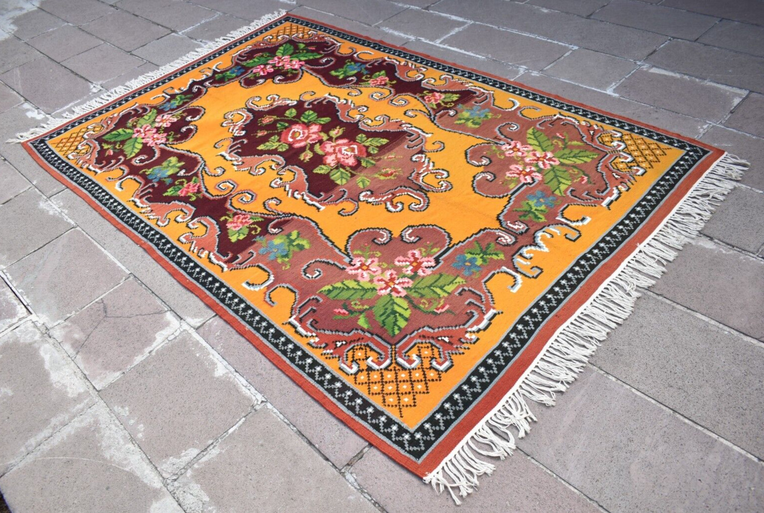 Vintage Caucasian Rug 64'' x 98'' Home Decor Rug Rare Colors Karabakh Wool Rug gallery
