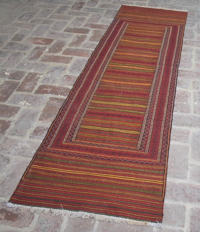2'4 x 8'7 Hand Woven Vintage Afghan Tribal Qalaino Persian Kilim Runner Rug 2x9 gallery
