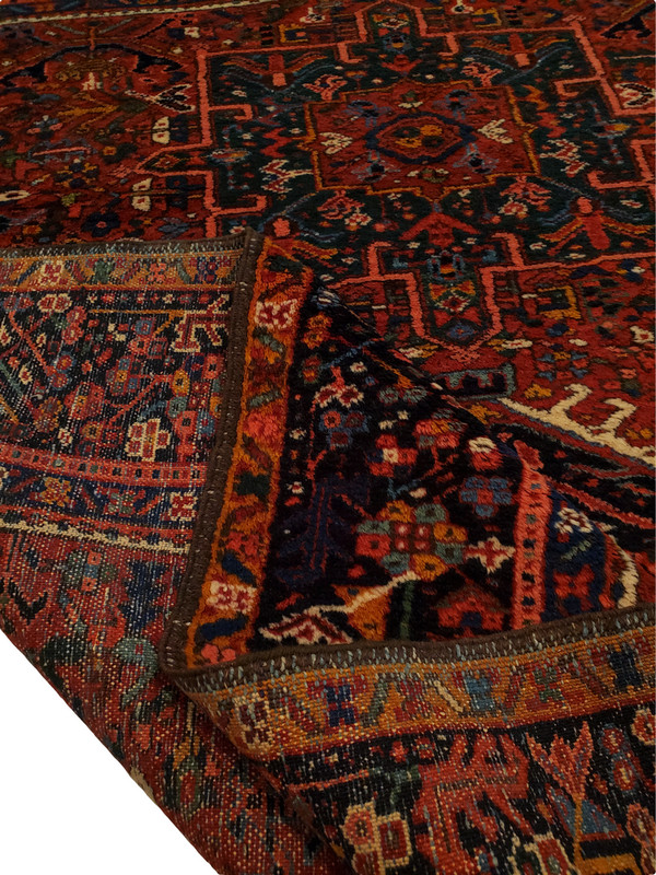 Karejeh rug Hand-knotted Beige Red - 5'0" x 6'5" gallery