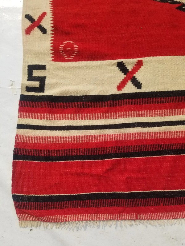 Vintage Traditional Handmade Turkish Wool Multi Kilim 6.7x5.5ft gallery