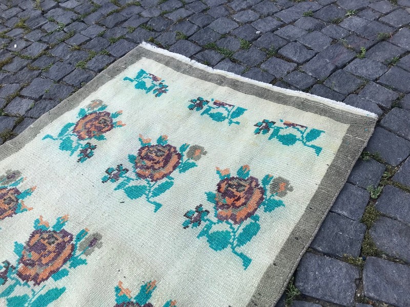 Handmade Rug Turkish Area Rug Vintage Rug Oushak Rug Antique Rug Bohemian Rug gallery