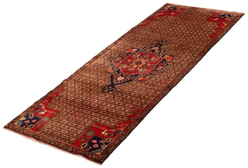 Vintage 3'6" x 8'11" Traditional Hand Knotted Vegetable Dye Wool Area Rug gallery
