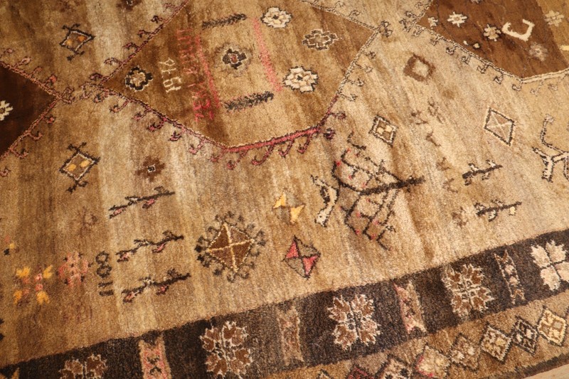 Vintage All Wool Kurdish Kars Geometric Rug Size 8'3'''x12'9'' gallery