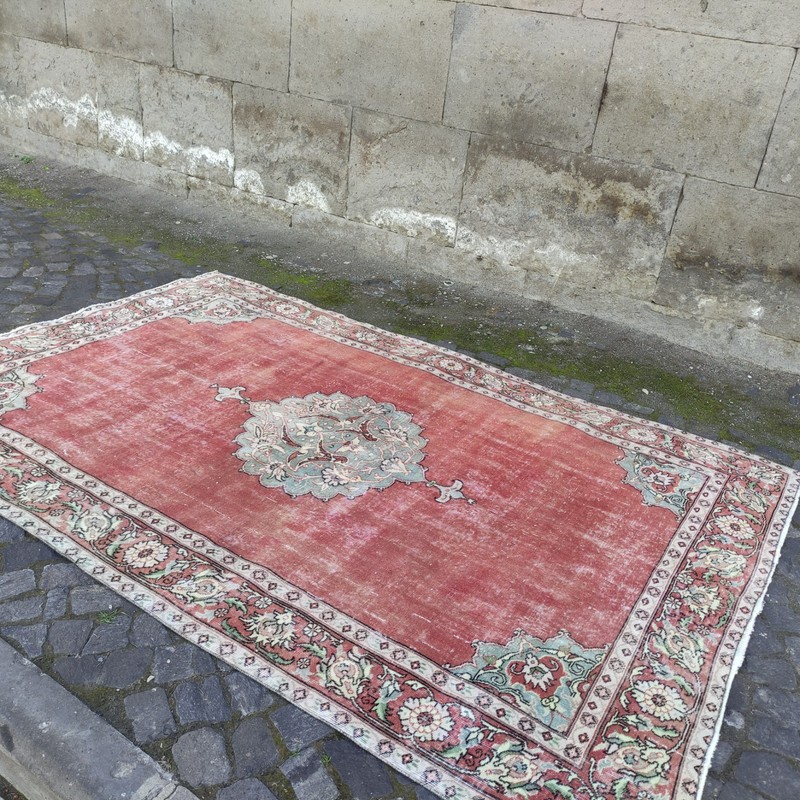6.27 x 9.45 ft Turkish Oversized Vintage Area Rug , 6x9 Burdur Rug 191 x 288 cm gallery