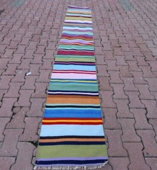 Cappadocia Vintage Kilim Runner Rug Turkish Hand Knotted Colorful Carpet 2×10 ft
