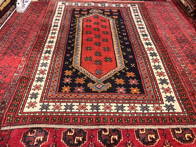 COLLECTORS' ITEM Antique Star Kazak Tribal Natural Vegetable DyeCarpet gallery
