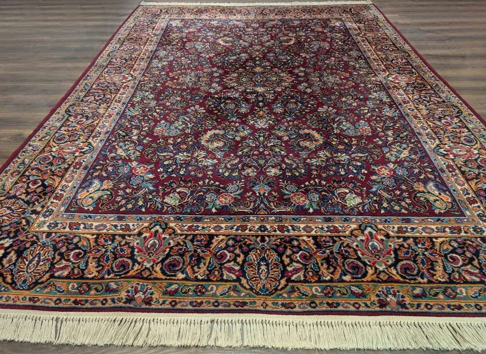 Antique Karastan Rug 9x12, Tudor Sarouk #206, Red