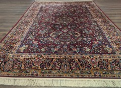 Antique Karastan Rug 9×12, Tudor Sarouk #206, Red