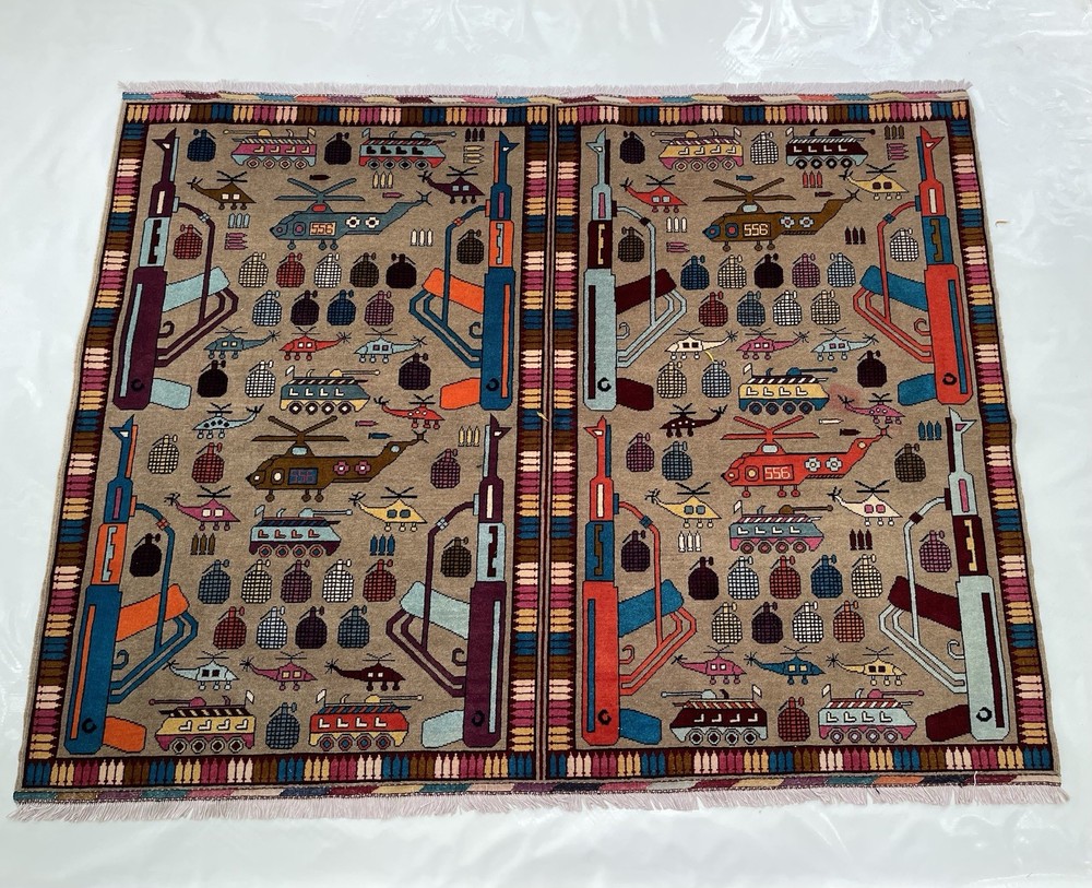 #633 Afghan War Rug War Rug Beautifully Made Wool Rug Handicrafts 180x235 Cm