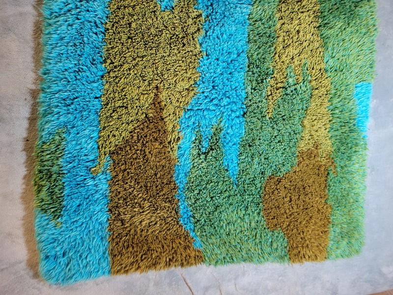 Vintage RYA Mid-century Decor 60s shag rug excellent condition 61×36 gallery