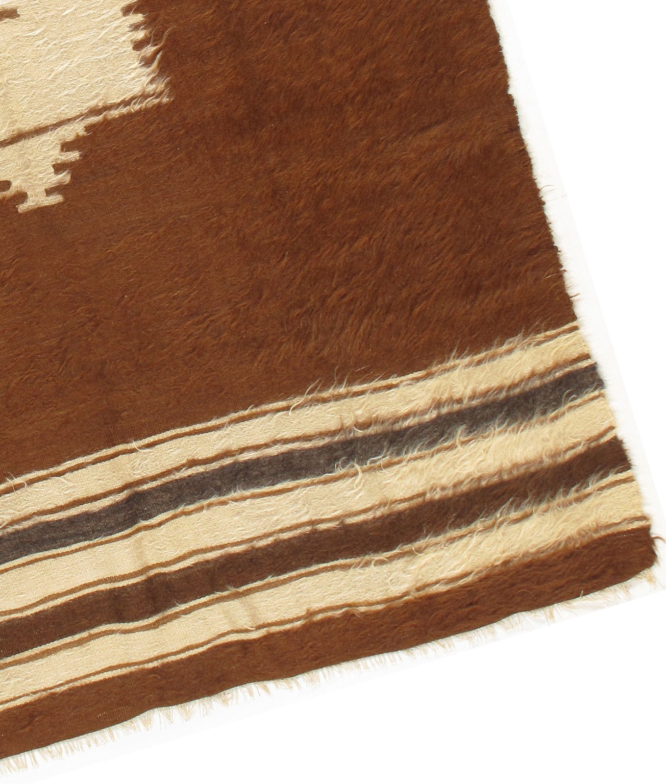 Vintage Turkish Hand Woven Mohair Area Rug, 4'7" X 6'5 E23050 gallery