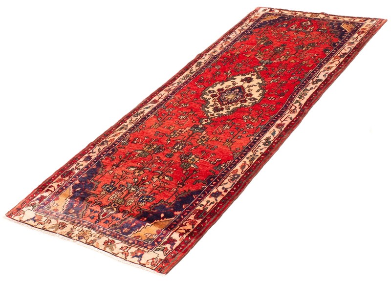 3'6" x 9'3" Vintage Hand-knotted Runner Rug Traditional Oriental Wool Carpet gallery