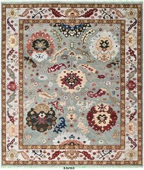 4×6 RUST OUSHAK RUG COLORFUL HANDMADE handwoven oriental coral persimmon blue