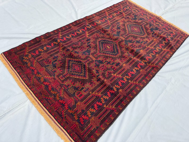 4x7 Afghan Hand Knotted Vintage Baluchi Rug Tribal Medallion Persian Area Carpet gallery