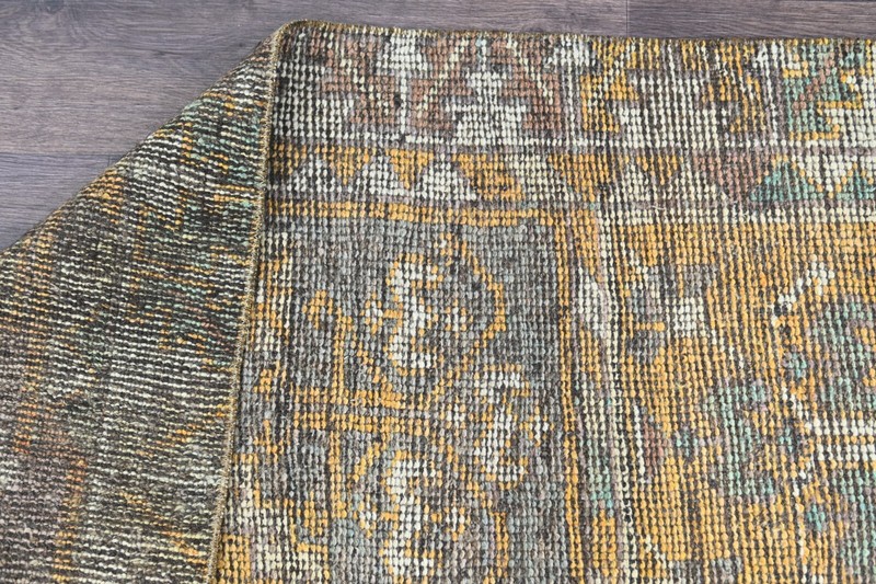 Oushak Turkish Vintage Rug 4x9 Kilim Rug Anatolian Handmade Boho Decor ORANGE gallery