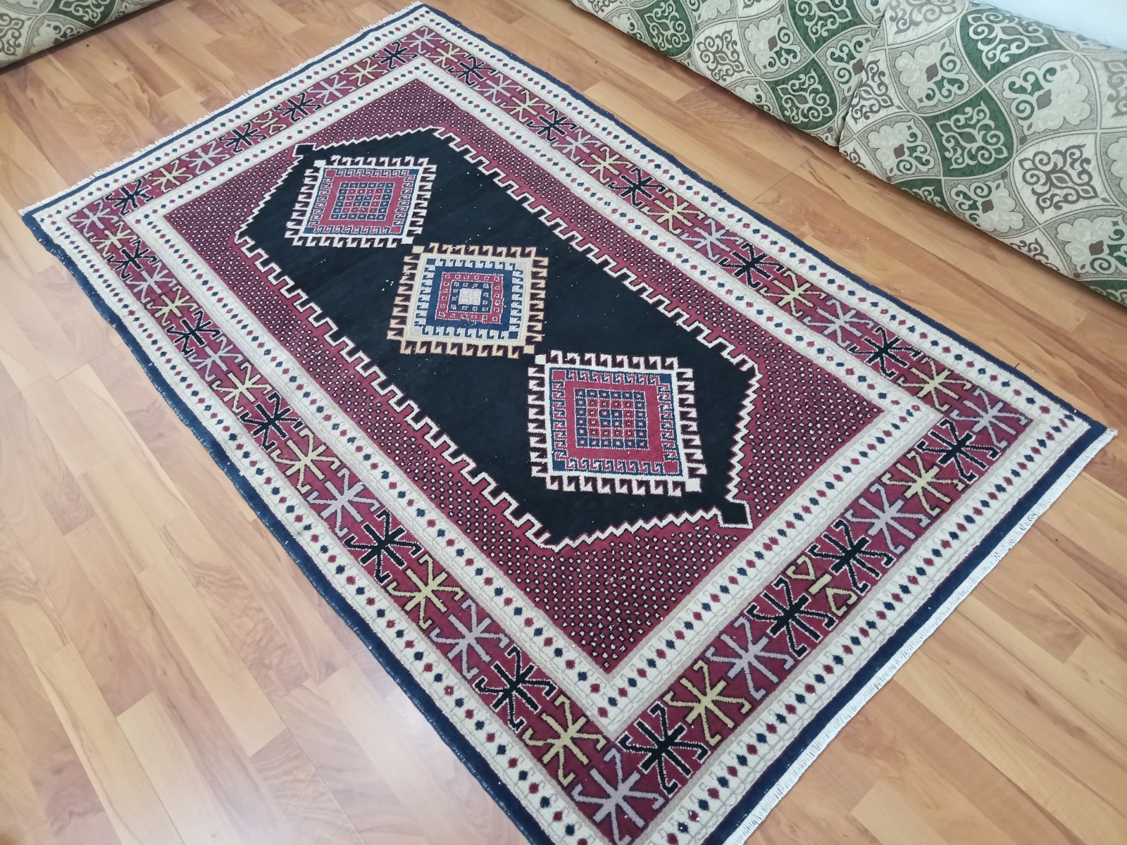 Antique Turkish Oushak Rug 4x7 Handmade Wool Anatolian Carpet Vintage Area Rug V gallery