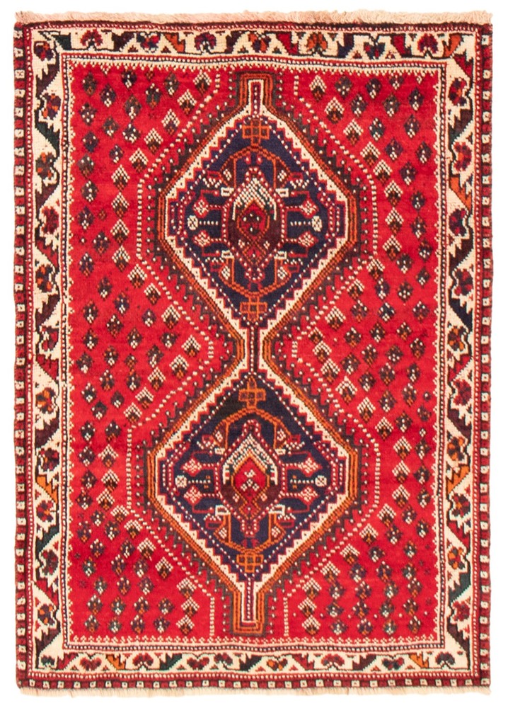 Vintage 3'6" x 4'11" Traditional Hand Knotted Vegetable Dye Wool Area Rug