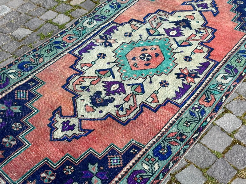 Area rug, Turkish rug, Vintage rug, Handmade rug, Wool rug Carpet | 4,3 x 7,8 ft gallery