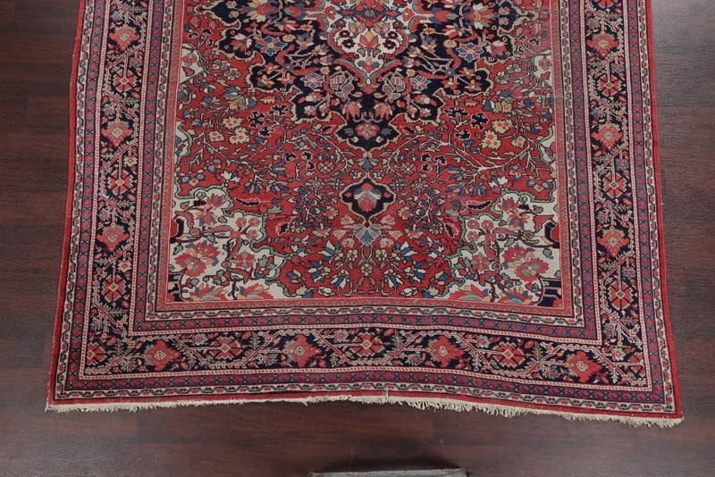 Antique Traditional Area Rug 7x10 Ft Hand-Knotted Medallion Red Wool Carpet gallery