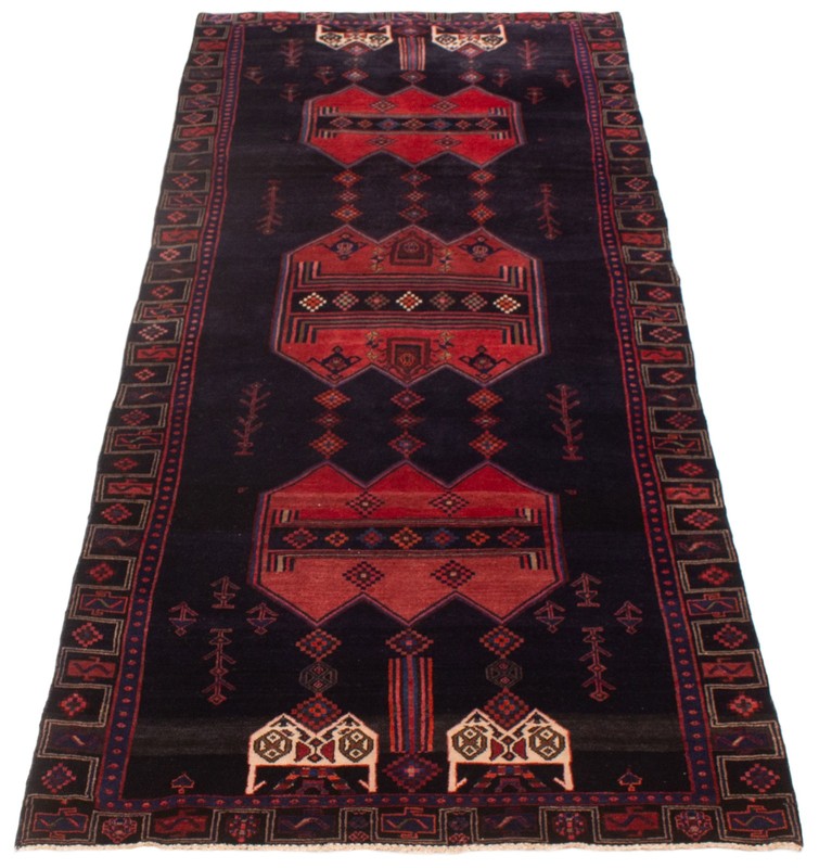 Vintage Traditional Hand-Knotted Area Rug 4'5" x 10'9" Oriental Wool Carpet gallery