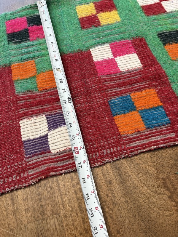Vintage Handwoven Rag Rug Runner 78" x 17" Handmade Colorful Farmhouse Boho gallery