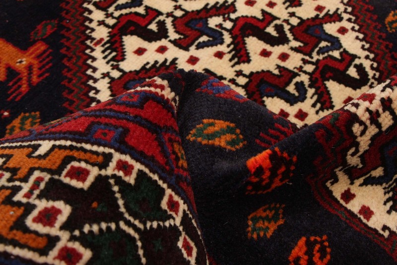 Vintage 3'5" x 5'3" Traditional Hand Knotted Vegetable Dye Wool Area Rug gallery