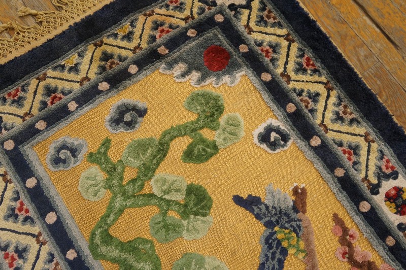 2X3 Antique Chinese Silk Area Rug 1935 gallery