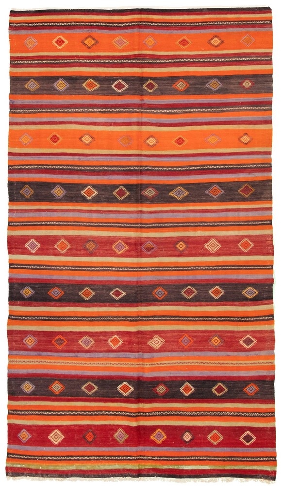 Vintage Hand Woven Area Rug 5'7" x 10'2" Traditional Wool Oriental Carpet