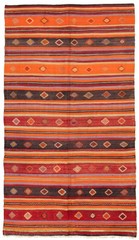 Vintage Hand Woven Area Rug 5’7″ x 10’2″ Traditional Wool Oriental Carpet