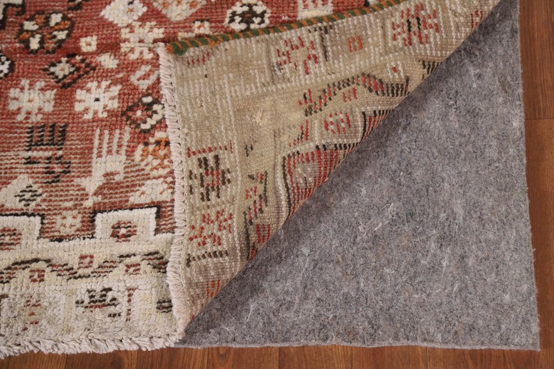 Vintage Area Rug 6x9 ft.Rust Geometric Qashqai Oriental Handmade Low Pile Wool gallery