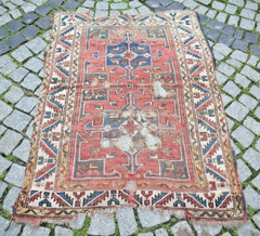 Fabulous Antique Turkish Rug 39” x 51” Collector’s Item Anatolian Fragment Rug