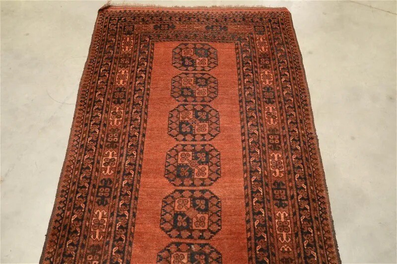 Handmade 7’7”x 3’8” Afghan Bokhara Runner Rug with Certificate Of Appraisal gallery