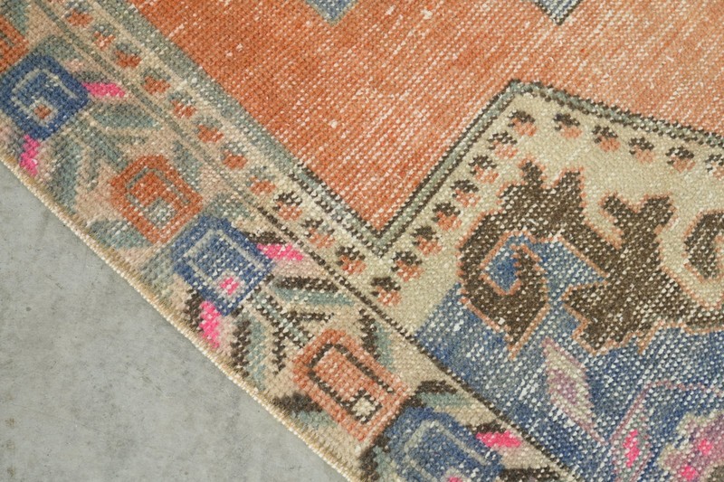 4x7 Turkish Antique Area Rug Anatolian Hand-Knotted Vintage Oushak Carpet,830 gallery